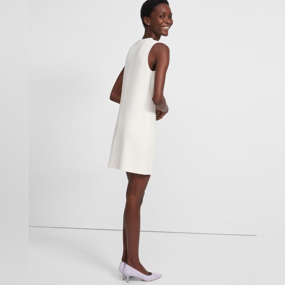 Theory Easy Shift Dress in Admiral Crepe - Picture 2 of 12